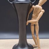 Black ceramic vase 1696