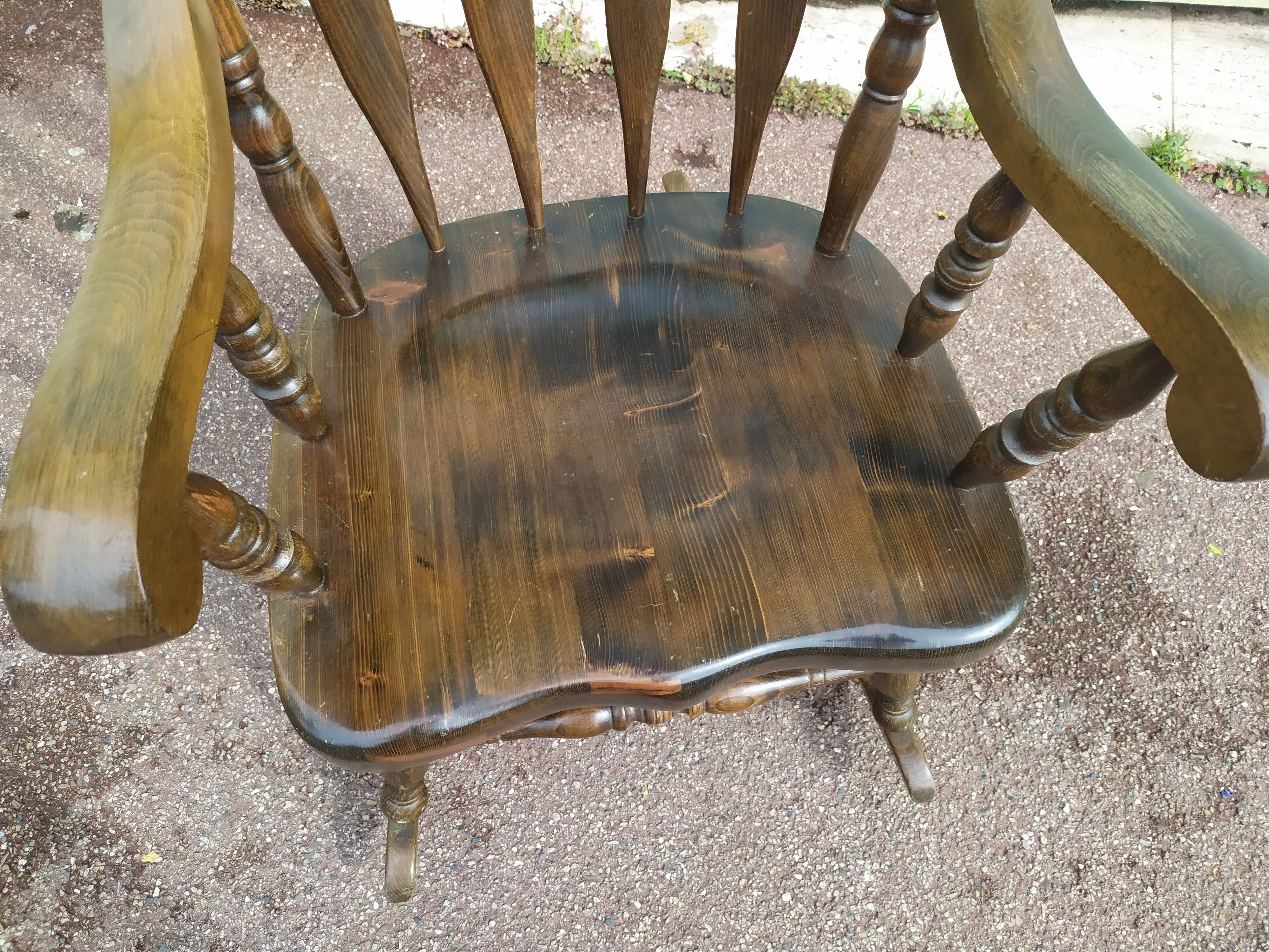 Rocking chair in solid wood beech - yugoslavia