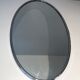 Oval chrome mirror in Art Deco style. Circa 1970.