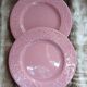 2 assiettes à dessert style barbotine
