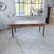 Bistro farmhouse table cherry wood turned legs 180cm