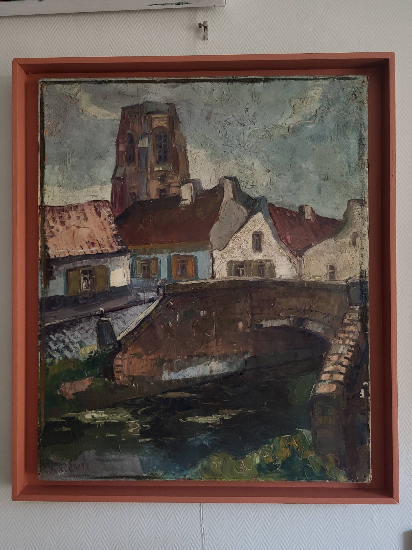 Vintage framed oil on canvas signed.