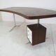 Bureau vintage en wengé moderne du milieu du siècle, ère spatiale, années 1960