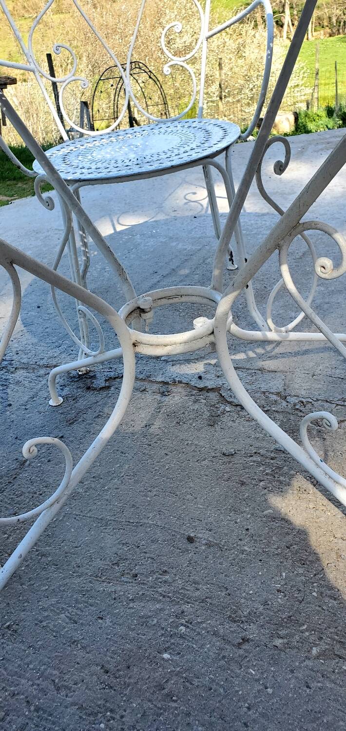 Wrought iron garden furniture