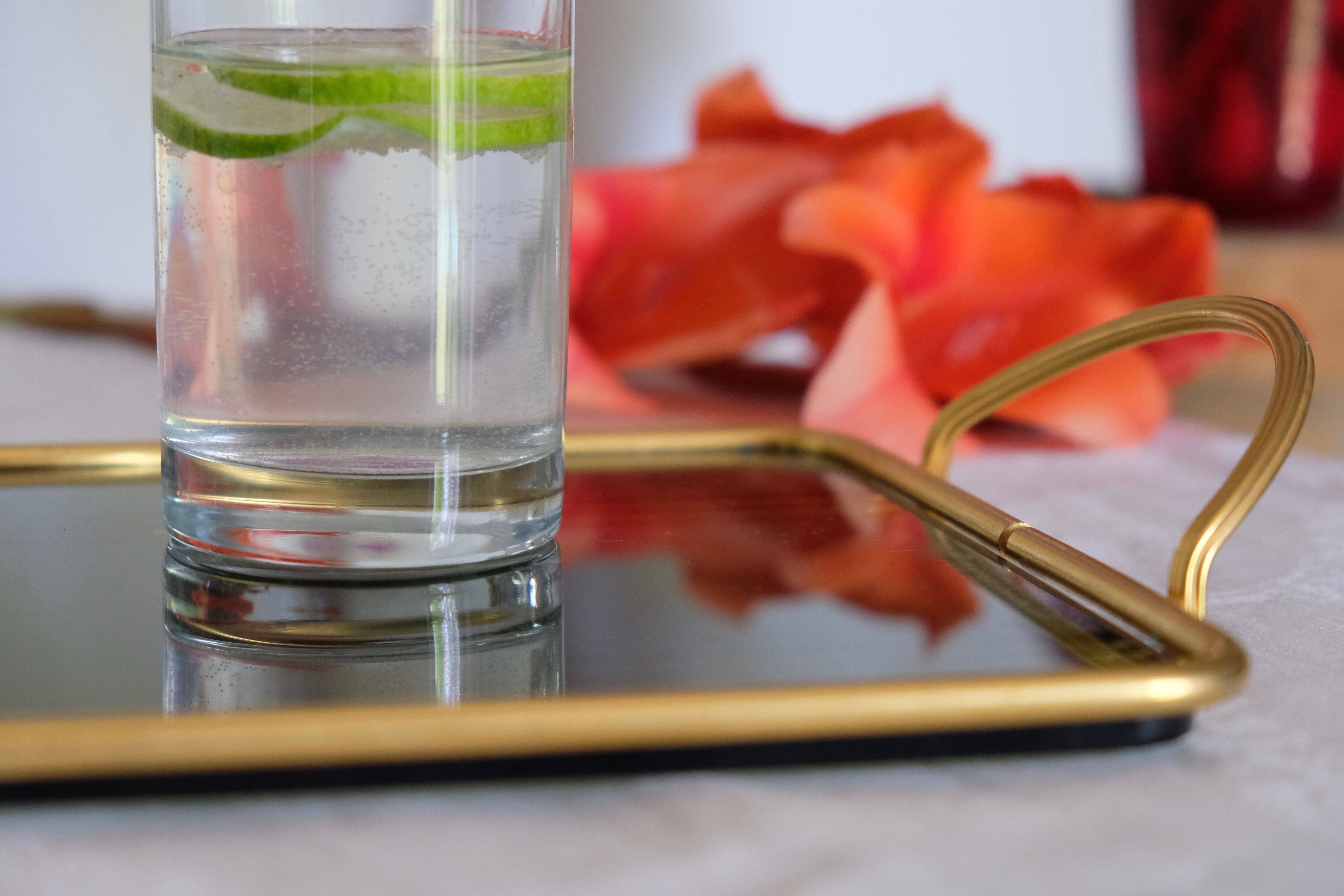 Serving tray in brass and Italian green smoked glass 50s