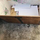 Malle en bois ancien
