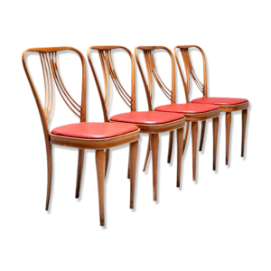 Set de 4 chaises de salle - faux bois