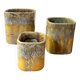 Set of 3 Art Nouveau flower pots by Gustav de Bruyn