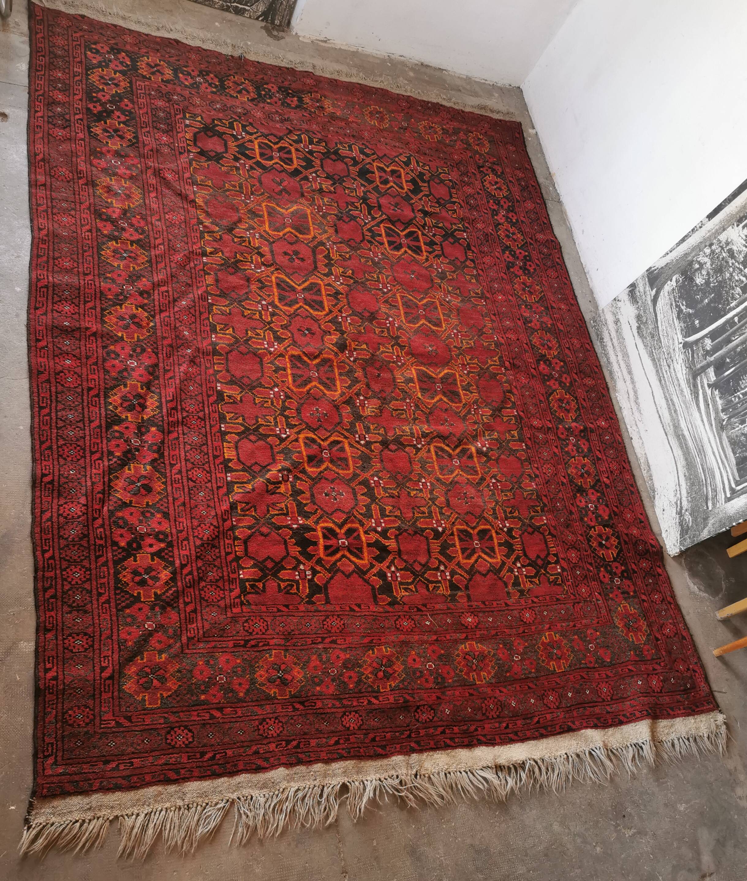 Large handmade Persian rug 310/230 cm
