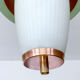 Suspension vintage annees 50, vert cuivre opaline