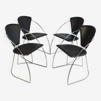 Set of four Arrben chairs, Italy, 1970s