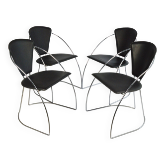 Set of four Arrben chairs, Italy, 1970s