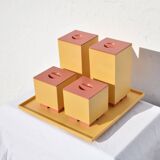 Michael Graves Euclid: four jars with lids and a tray