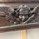 Large fireplace aedicule, carved frame, Renaissance style, 17th century, Italy