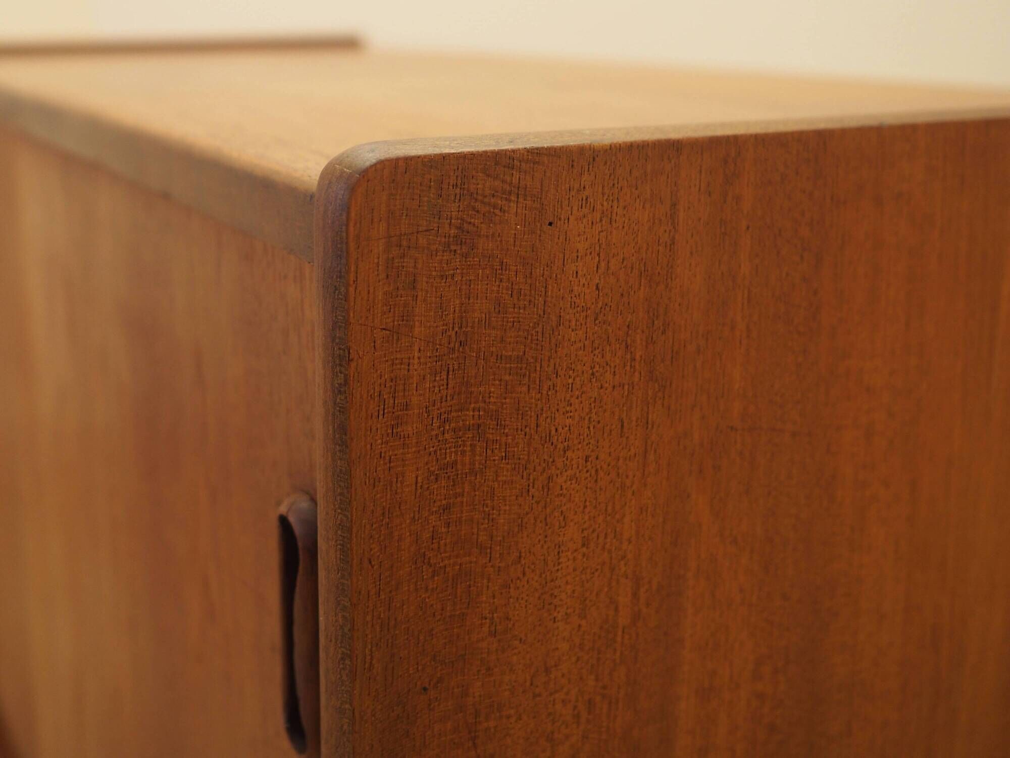 Danish Teak Cabinet with Sliding Doors, 1970s