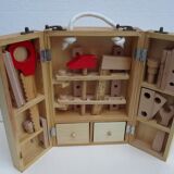 Diy case child, suitcase wooden tools and accessories