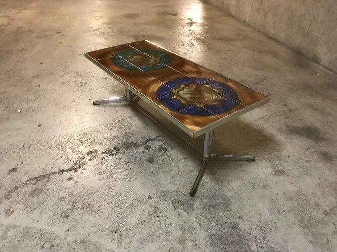 Tiled Coffee Table 1960 Selency - 60s Tiled Coffee Table Tiled Coffee Table 1960 Selency - 60s Tiled Coffee Table