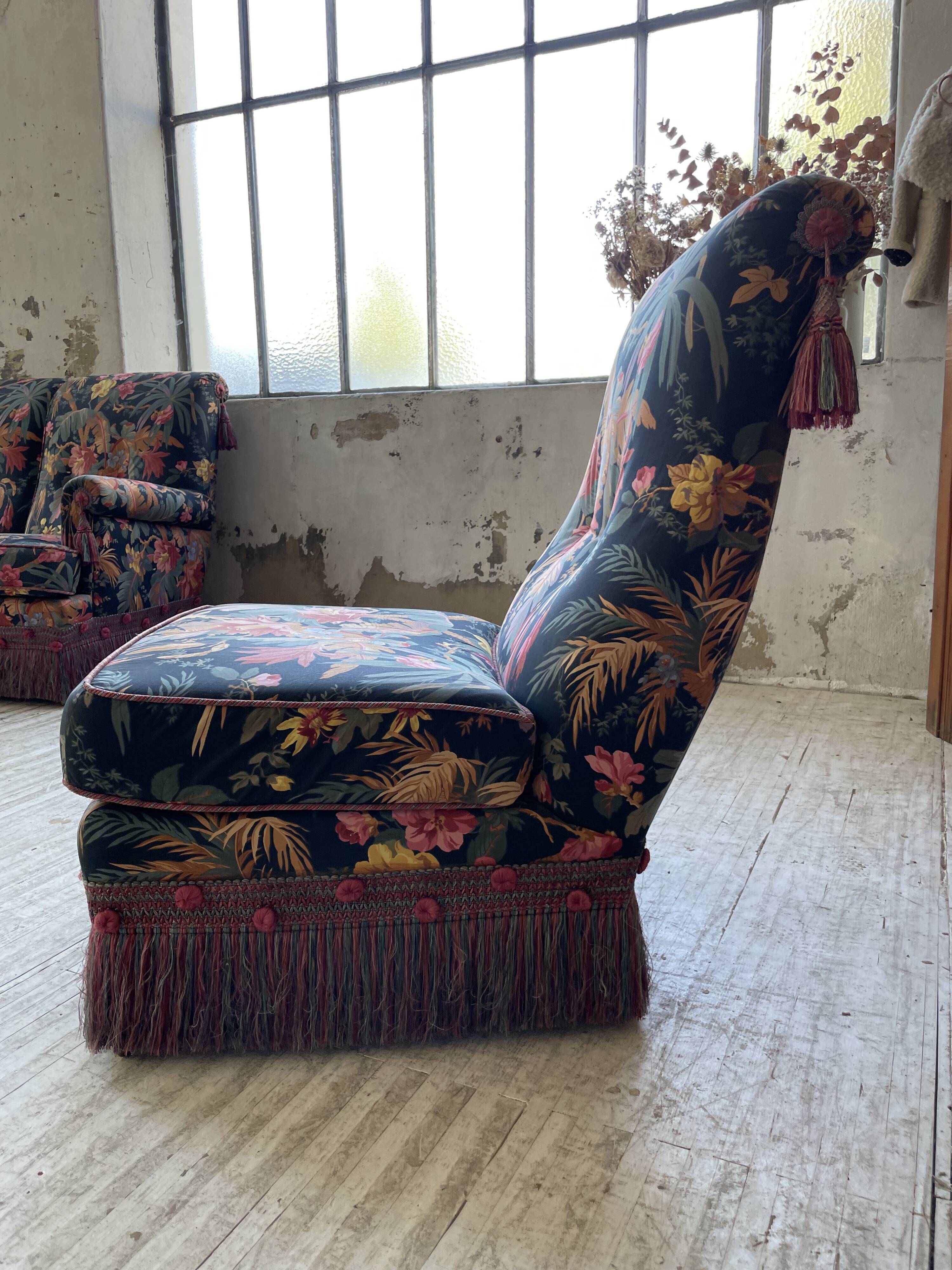 Jean Roche floral armchair