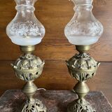Pair of lamps bronze 1900 baroque