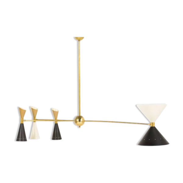 Lustre asymétrique italien laiton — Beyit