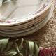 Red and green old flat plates