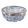 Cut blue glass bowl, silver-plated rim – 1950s-1970s