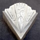 Art deco pressed glass sconce
