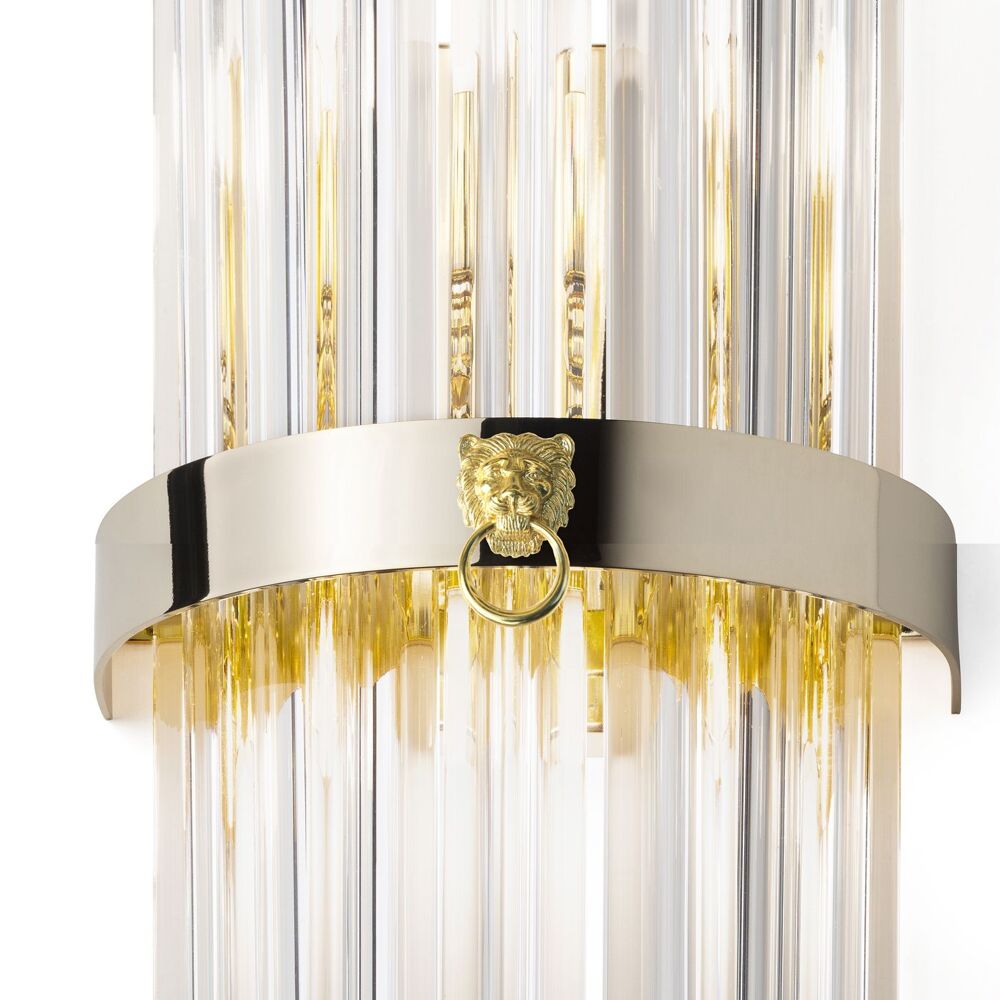 “belt” triedro murano glass wall sconce decorated