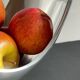 Vintage polished metal fruit bowl