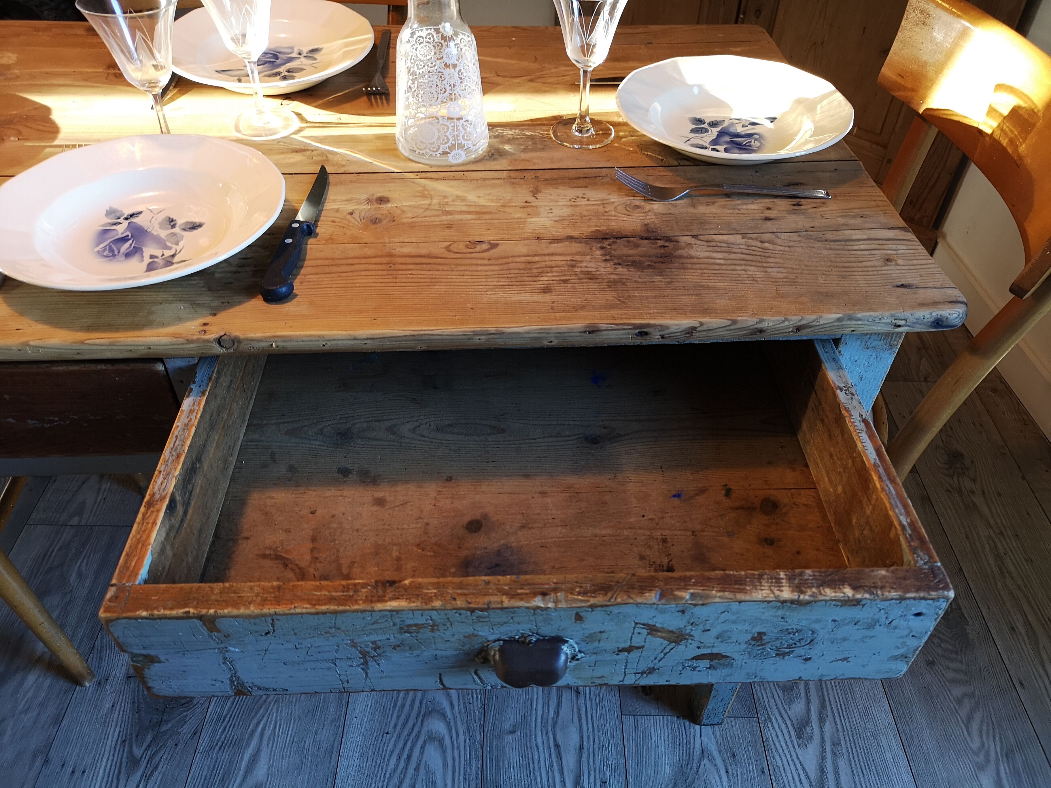 Vintage farm table