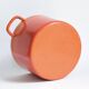 Large vintage saucepan or casserole dish in orange enameled cast iron