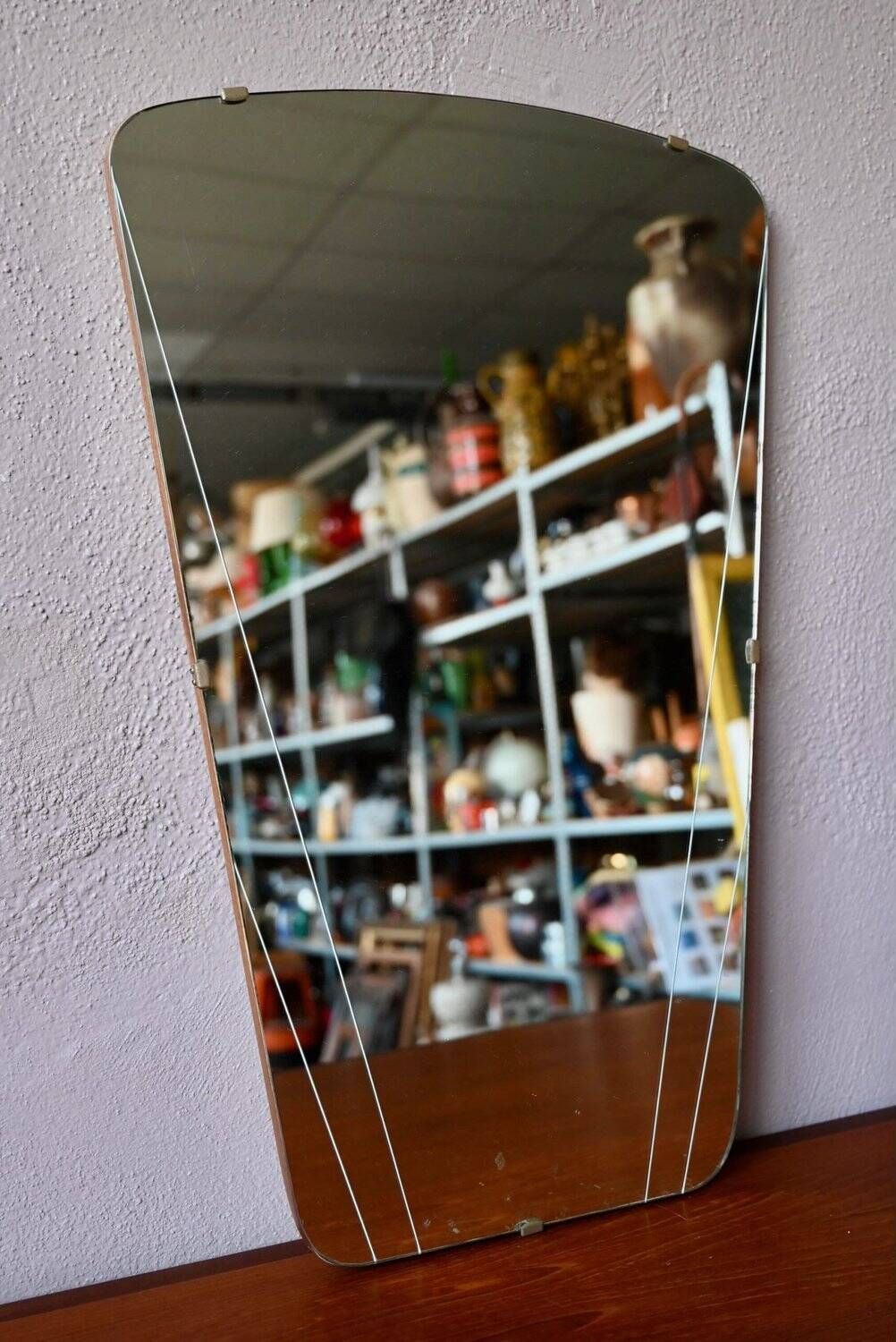 60s chiselled rockabilly retro mirror wall decoration