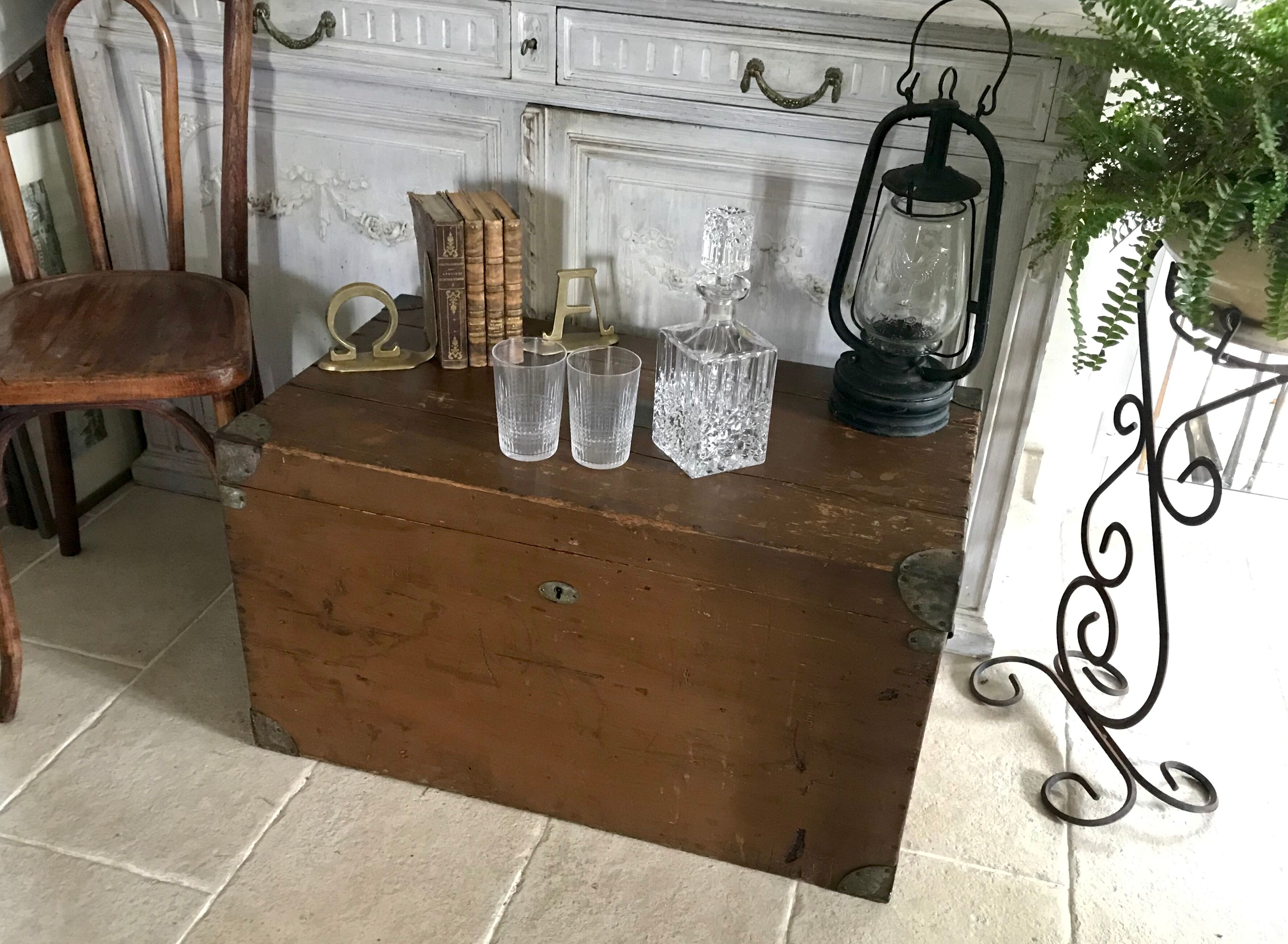 Ancient travel trunk