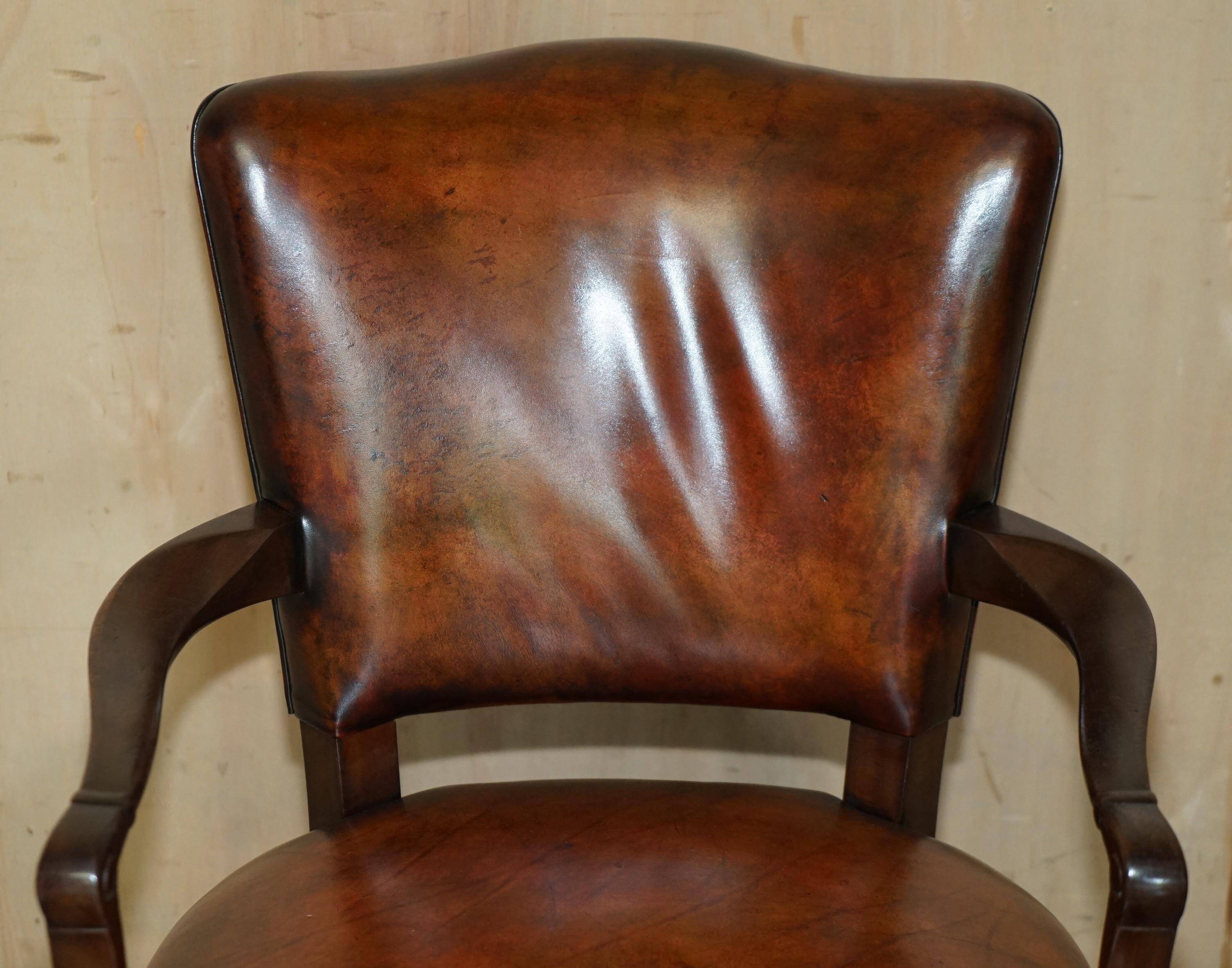 Restored leather office chair, Victorian era