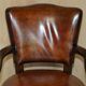 Restored leather office chair, Victorian era