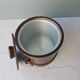Vintage wooden ice bucket with ring handles - Mid-Century Modern