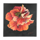 Pink peony painting on black background