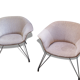 Pair of armchairs shell EGG rare rose PETAL Röthlisberger year 50