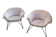 Pair of armchairs shell EGG rare rose PETAL Röthlisberger year 50