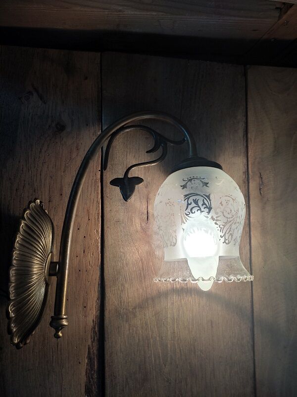 Wall lamp base metal brass