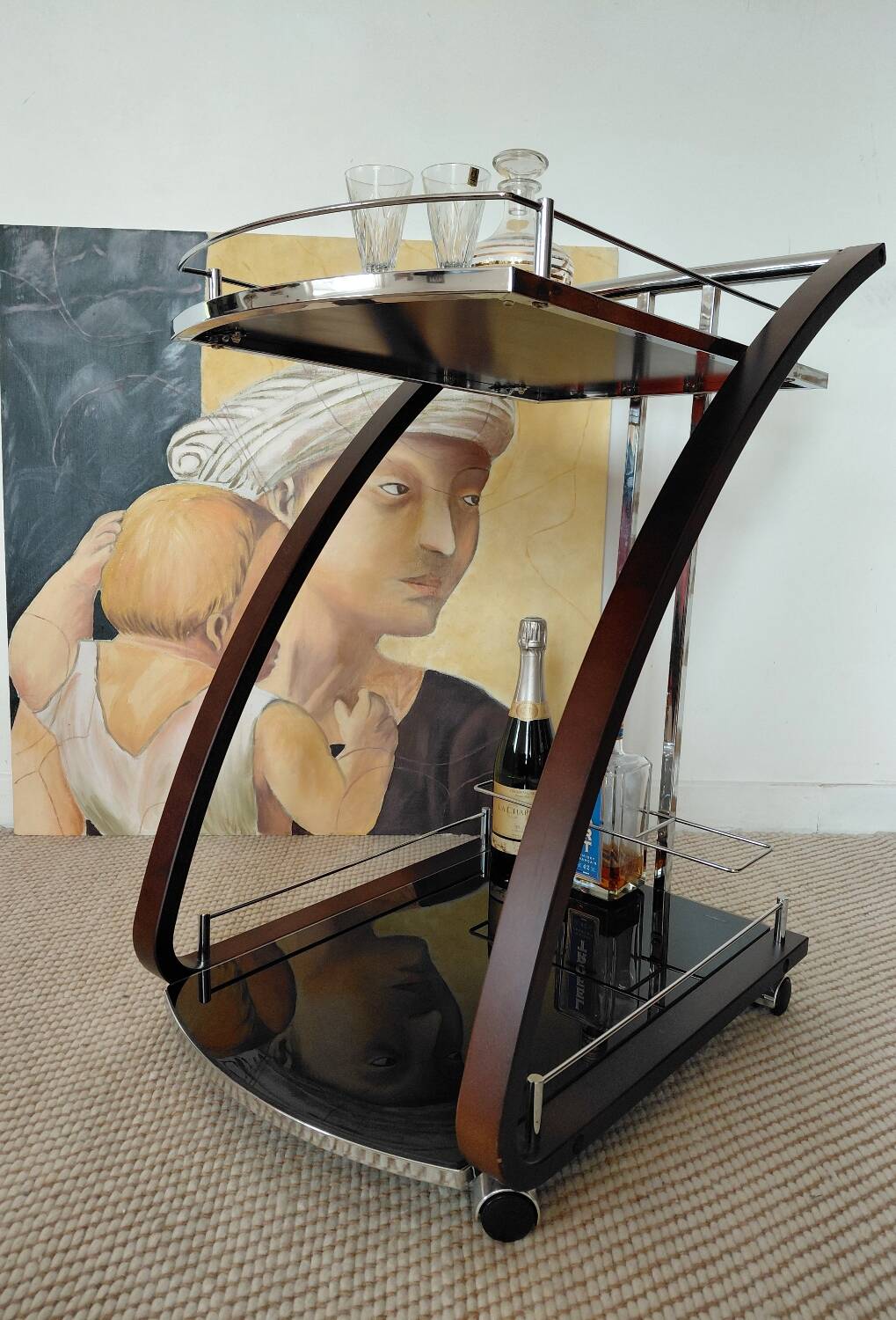 "Z-Shape" vintage 70s dessert table, Italian design: a real favourite.