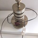 Vintage metal chrome spiral lamp foot