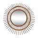 Miroir rotin 1960 biseauté 70x70cm