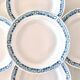 9 assiettes anciennes Longchamp terre de fer bleue "Marcel"