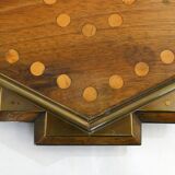 Plateau losange bois & laiton
