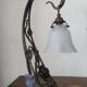 Art Nouveau wrought iron lamp