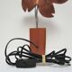 Lampe fleur bois massif vintage années