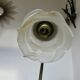 Art Nouveau lamp in brass and frosted glass