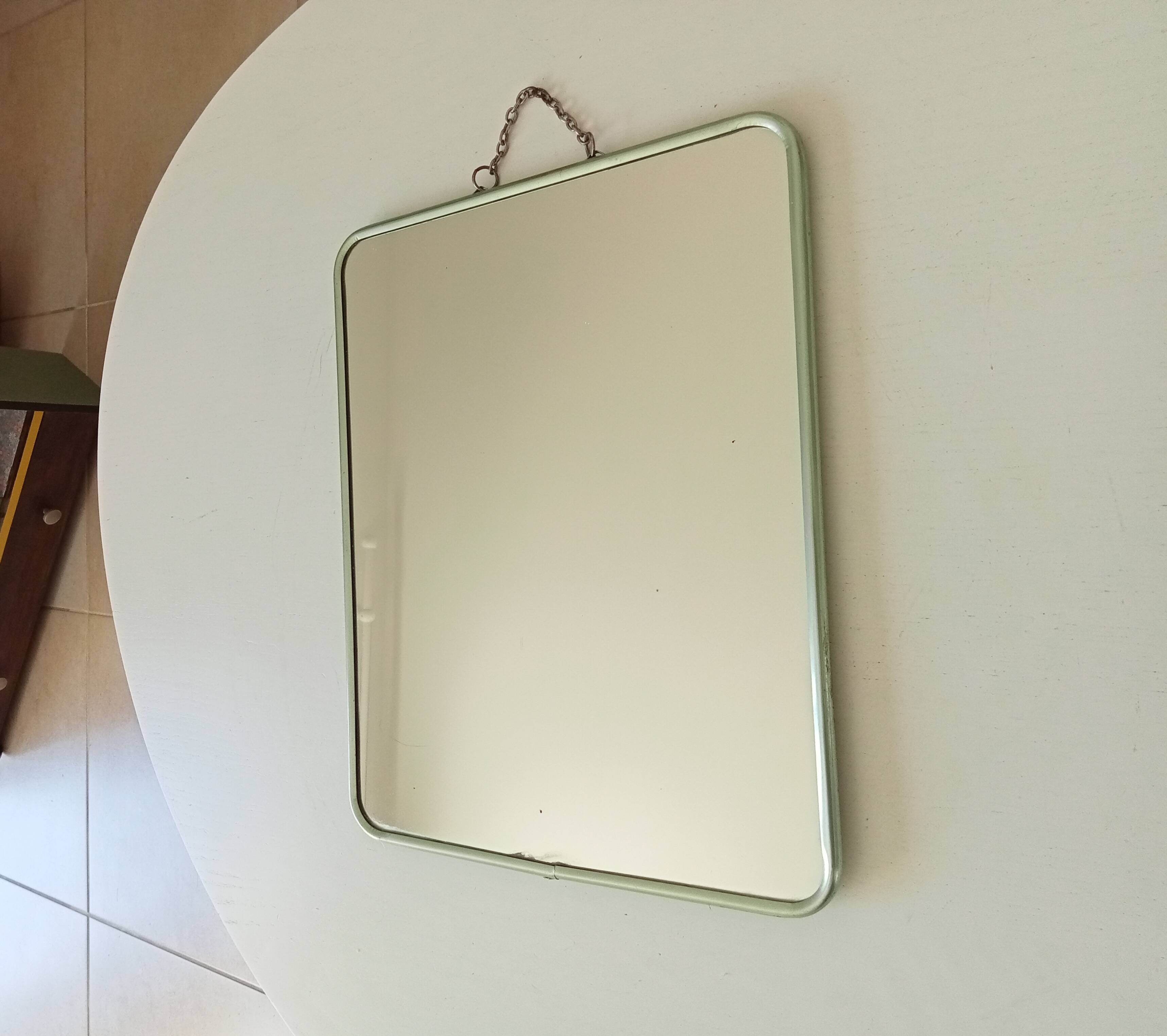 Vintage barber mirror from the 1950s