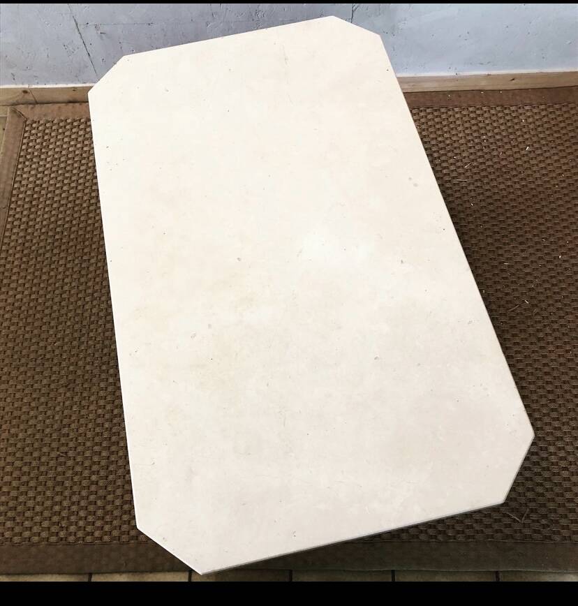 Travertine coffee table